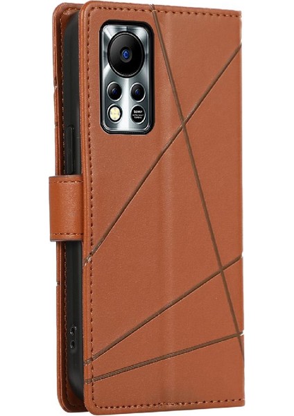 Infinix Sıcak 11S Nfc Kickstand Şok Emici Üç Kart Için Flip Case (Yurt Dışından)