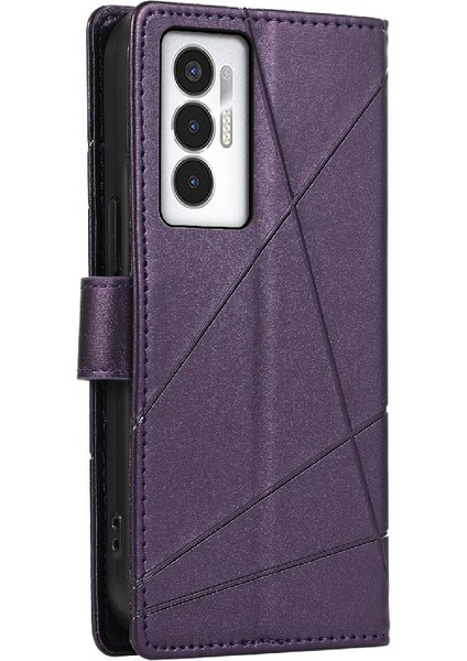 Tecno Pova 3 Için Flip Case Darbeye Kickstand Şok Emici Üç (Yurt Dışından)