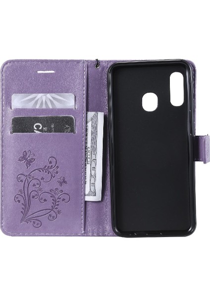 Kart Yuvası Standı Pu ile Samsung Galaxy A20E Darbeye Kapak Için Flip Case (Yurt Dışından) indirimleri