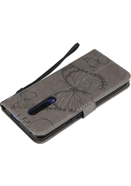 Kart Yuvası Standı ile Oneplus 7 Pro Için Flip Case Pu Deri Flip Kickstand (Yurt Dışından)