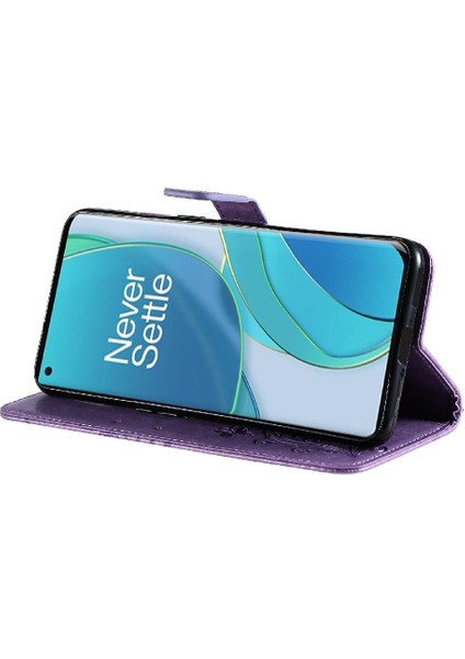 Oneplus 9 Için Flip Case Darbeye Kapak Kart Yuvası ile Manyetik Kapak Pu (Yurt Dışından)