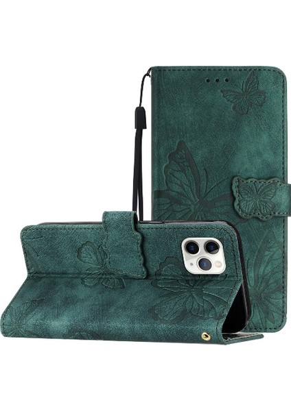 Iphone 11 Pro Cüzdan Manyetik Kapatma Pu Deri Kart Yuvaları Için Flip Case (Yurt Dışından)
