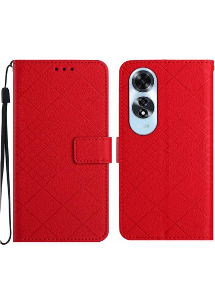 Oppo A60 4g Elmas Kabartmalı Cüzdan Pu Deri Manyetik Kart Için Flip Case (Yurt Dışından)