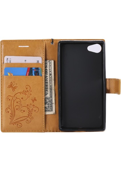 Sony Xperia Z5 Mini Flip Kickstand Pu Deri Manyetik Kapak Için Flip Case (Yurt Dışından)