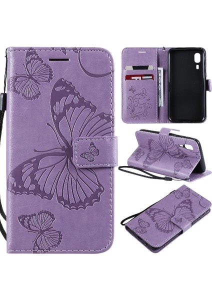 Kart Yuvası Standı Darbeye Kapak ile Samsung Galaxy A2 Çekirdek Için Flip Case (Yurt Dışından)