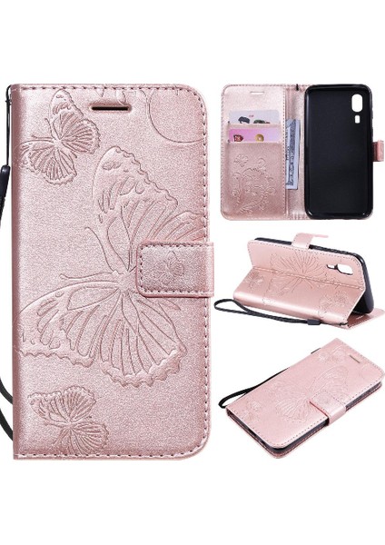 Kart Yuvası Standı Darbeye Kapak ile Samsung Galaxy A2 Çekirdek Için Flip Case (Yurt Dışından)