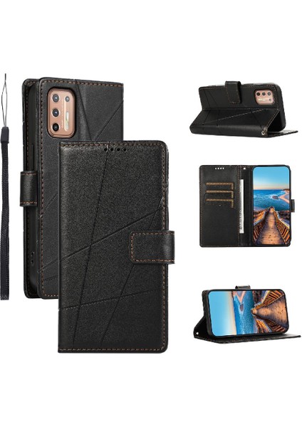 Motorola Moto G9 Artı Şok Emici Darbeye Üç Kart Için Flip Case (Yurt Dışından)