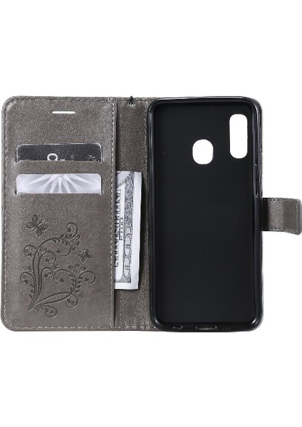 Kart Yuvası Standı Pu ile Samsung Galaxy A20E Darbeye Kapak Için Flip Case (Yurt Dışından) modelleri