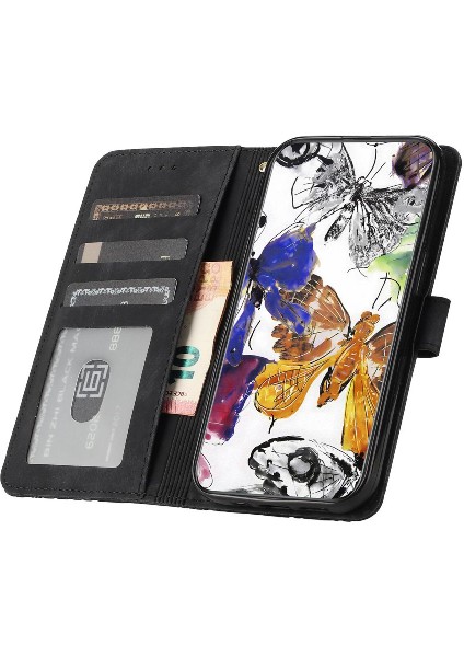 Iphone 11 Için Flip Case Pro Max Cüzdan Manyetik Kapatma Kart Yuvaları Tutucu (Yurt Dışından)