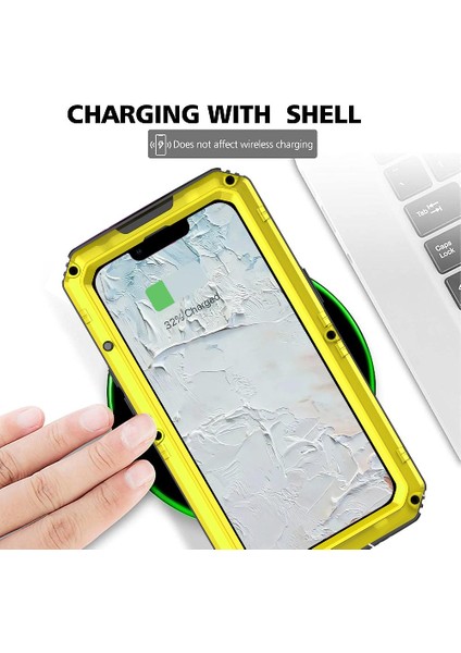 Iphone 13 Için Su Geçirmez Kılıf IP68 Su Geçirmez Tam Metal Tam Vücut Ağır (Yurt Dışından)