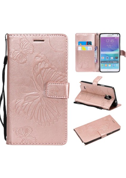 Samsung Galaxy Not 4 Için Kılıf Pu Deri Flip Kickstand Darbeye Kapak (Yurt Dışından)