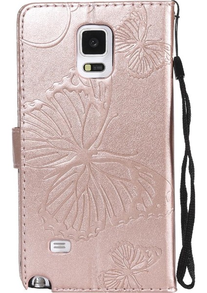 Samsung Galaxy Not 4 Için Kılıf Pu Deri Flip Kickstand Darbeye Kapak (Yurt Dışından)