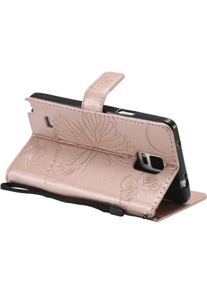 Samsung Galaxy Not 4 Için Kılıf Pu Deri Flip Kickstand Darbeye Kapak (Yurt Dışından)