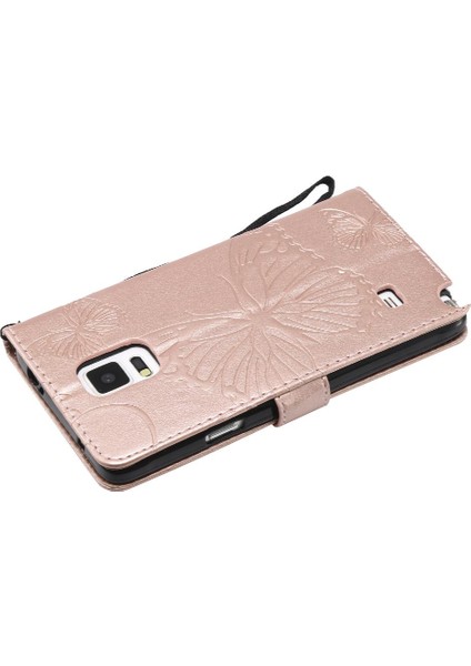 Samsung Galaxy Not 4 Için Kılıf Pu Deri Flip Kickstand Darbeye Kapak (Yurt Dışından)