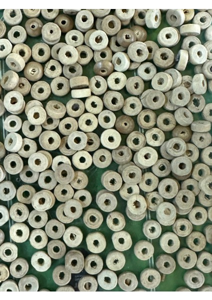 30 Gr 05 Cm Ahşap Delikli Halka Boncuk