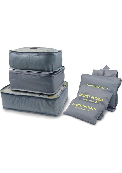 Seyahat Için 7 Set Ambalaj Küpleri Bagajda Taşımak, Giysiler Için Hafif Seyahat Saklama Torbaları, Büyük Bagaj Organizatörleri Seyahat Çantası Bavul Için Ambalaj Küpleri Seti (Yurt Dışından)