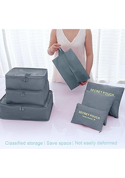 Seyahat Için 7 Set Ambalaj Küpleri Bagajda Taşımak, Giysiler Için Hafif Seyahat Saklama Torbaları, Büyük Bagaj Organizatörleri Seyahat Çantası Bavul Için Ambalaj Küpleri Seti (Yurt Dışından) modelleri