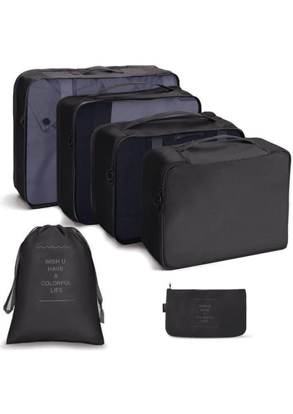 Bavul Düzenleme Seti 6 Parça, Paketleme Küpleri, Su Geçirmez Seyahat Giyim Çantaları, Seyahat Için Bavul Düzenleme Çantaları (Yurt Dışından)