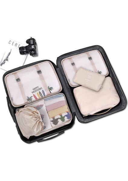 Seyahat Paketleme Zarı, Seyahat Zarlı 8 Parçalı Set, Katlanabilir Bagaj Saklama Çantası, Hafif Bagaj Muhafazası, Lacivert (Yurt Dışından) modelleri