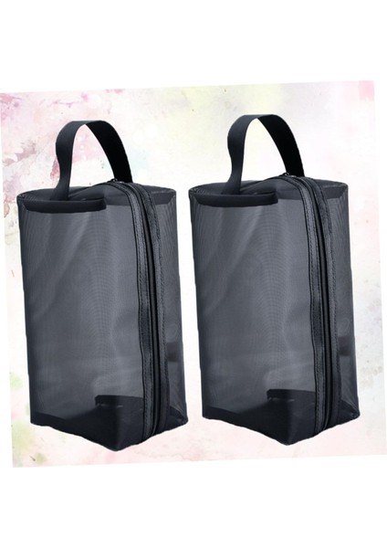 Seyahat Makyaj Çantası 2 Adet Siyah Hasır Saklama Çantası Hasır Fermuarlı Saklama Çantası Seyahat Yıkama Çantası Dış Mekan Ithal Ağ Taşınabilir Fermuarlı Çanta (Yurt Dışından) fırsatları