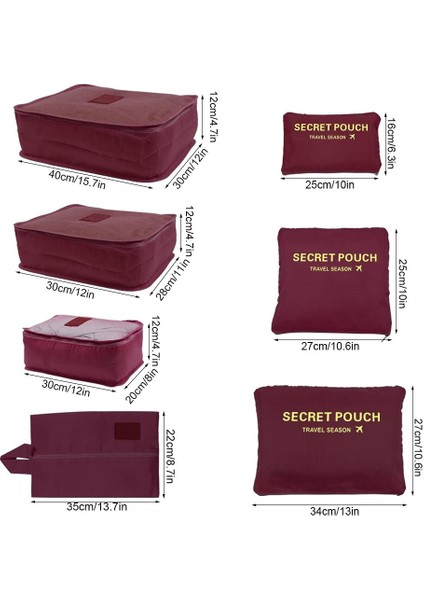 Seyahat Için 7 Set Ambalaj Küpleri Bagajda Taşımak, Giysiler Için Hafif Seyahat Saklama Torbaları, Büyük Bagaj Organizatörleri Seyahat Çantası Bavul Için Ambalaj Küpleri Seti (Yurt Dışından) fırsatları