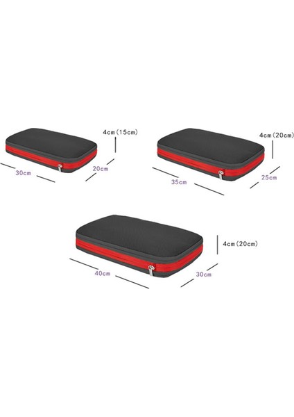Seyahat Organizatör Çantaları 3 Adet Çok Işlevli Seyahat Küpleri Bavul Su Geçirmez Saklama Çantası Seti Lacivert (Yurt Dışından) modelleri