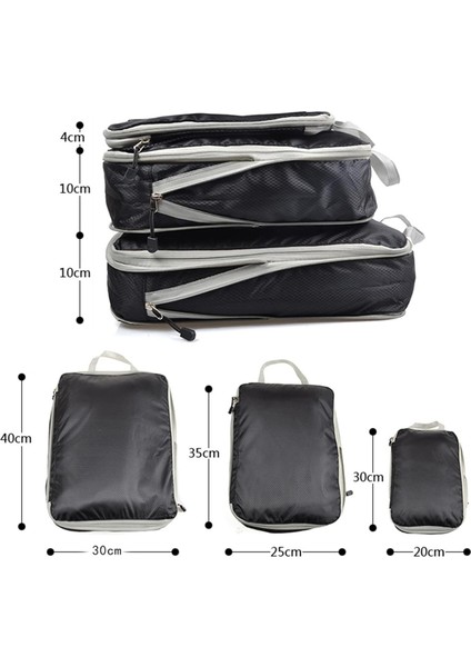 Düzenleyici Paketleme Küpleri 3 Adet Çok Işlevli Seyahat Saklama Çantası Temel Çanta Açık Mavi (Yurt Dışından) fiyatları