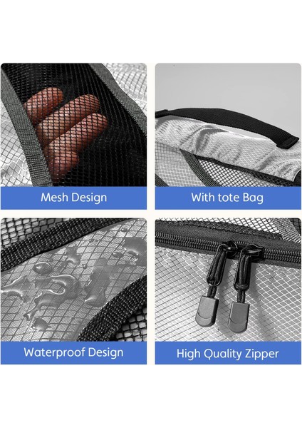 Kompresyon Bavul Düzenleyici Ambalaj Küpleri Seyahat Düzenleyici Paket Çantaları Bagaj Saklama Çantaları Elbise Çantaları Ambalaj Küpleri (Gri 6 Adet) (Yurt Dışından) fırsatları