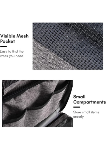 Asılı Kanca ile Taşınabilir Tuvalet Çantası Tuvalet Malzemeleri Için Seyahat Çantası Suya Dayanıklı Kozmetik Çantası Seyahat Makyaj Organizatör Kadın Kızlar Için Büyük Kapasiteli T (Yurt Dışından) modelleri