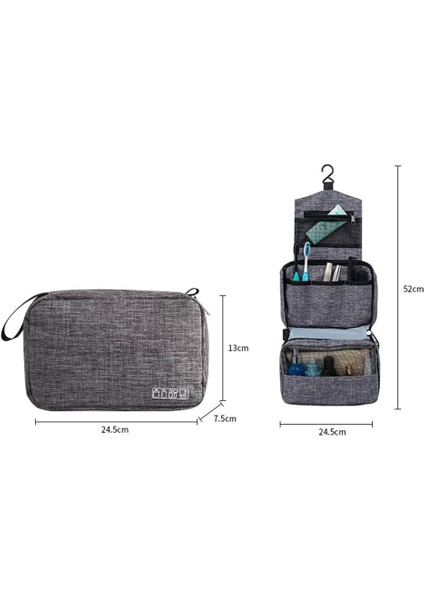 Asılı Kanca ile Taşınabilir Tuvalet Çantası Tuvalet Malzemeleri Için Seyahat Çantası Suya Dayanıklı Kozmetik Çantası Seyahat Makyaj Organizatör Kadın Kızlar Için Büyük Kapasiteli T (Yurt Dışından) fırsatları