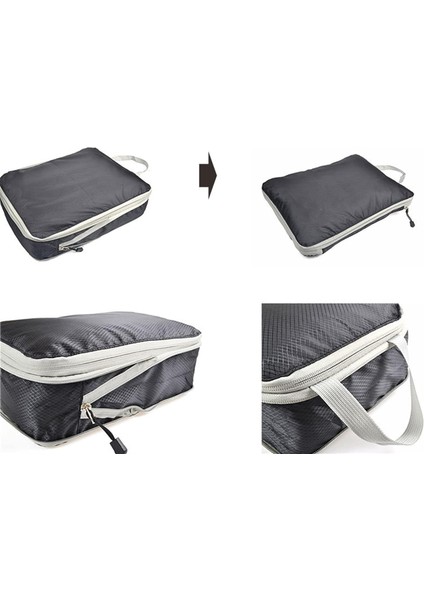 Düzenleyici Paketleme Küpleri 3 Adet Çok Işlevli Seyahat Saklama Çantası Temel Çanta Açık Mavi (Yurt Dışından) modelleri