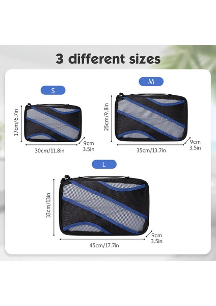 Kompresyon Çanta Düzenleyici Paket Küpü Paketleme Küpleri Bagaj Saklama Çantaları Elbise Çantaları Ambalaj Küpleri Paket Çantaları (Siyah 6 (Yurt Dışından) modelleri