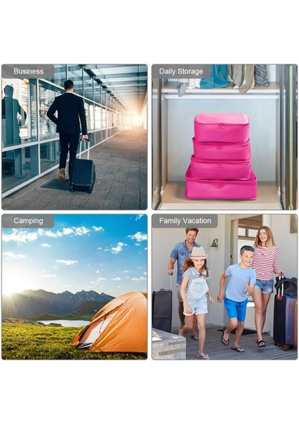 Ambalaj Küpleri, 8 Parça Seyahat Organizatörü Ambalaj Torbaları, Seyahat Bagajı Paketleme Organizatörleri, Su Geçirmez Seyahat Temel Çanta Giysi Ayakkabı Kozmetik Tuvalet Malzemele (Yurt Dışından) indirimleri