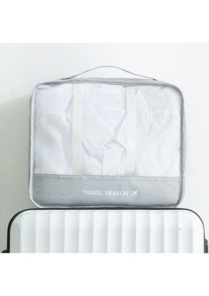 8 Adet Bagaj Paketleme Çantası, Büyük Kapasiteli Çok Fonksiyonlu Polyester Saklama Çantaları Seyahat Organizatörü Ev Malzemeleri Mavi (Yurt Dışından) modelleri