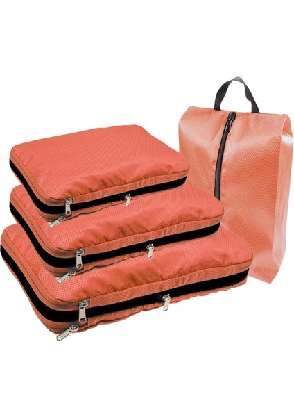 Bavul Için Paketleme Küpleri Seyahat Saklama Çantası Ayakkabı Çantalı Bagaj Saklama Çantası Kırmızı (Yurt Dışından)