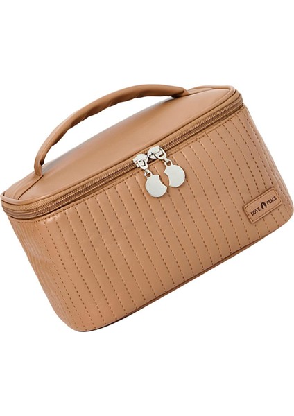 Seyahat Makyaj Çantası, Taşınabilir Makyaj Çantası, Saklama Makyaj Çantası, Pu Açık Kapaklı Kek Şekli Makyaj Çantası, Kozmetik Saklama Çantası Yumuşak Renkli Taşınabilir(Kahve) (Yurt Dışından) fırsatları