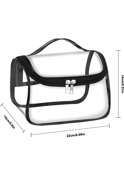 Makyaj Çantası Şeffaf Seyahat Tuvalet Çantası Su Geçirmez Pvc Kozmetik Çantası, Schwarz (Yurt Dışından) fiyatları