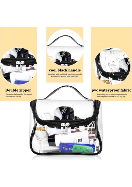 Makyaj Çantası Şeffaf Seyahat Tuvalet Çantası Su Geçirmez Pvc Kozmetik Çantası, Schwarz (Yurt Dışından) modelleri