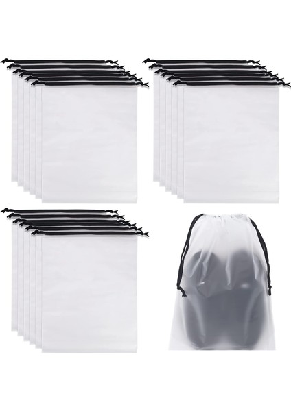 25 Parça Ayakkabı Çantası, Su Geçirmez Ayakkabı Çantası Seyahat Bavul Organizatör Seti Seyahat Kamp Ev Paketleme Çantası Seyahat Aksesuarları Şeffaf Seyahat Çantası Saklama (Yurt Dışından)