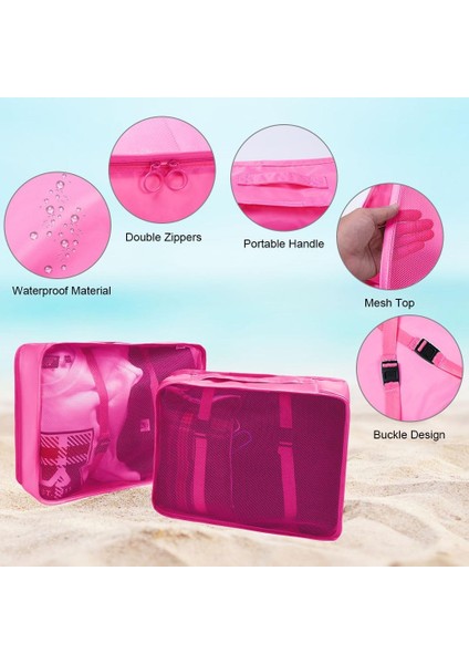 Bavul Için 9 Adet Ambalaj Küpleri, Su Geçirmez Seyahat Organizatörü Ambalaj Küpleri Seti, Ambalaj Organizatörleri Saklama Torbaları Dijital Çanta ve Ayakkabı Çantası Giysi Bavul Ay (Yurt Dışından) fırsatları