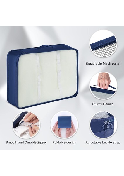 Valiz Düzenleyici Set, 8 Set Paketleme Küpü, Seyahat Düzenleyici, Düzenleyici, Su Geçirmez Valiz Düzenleyici, Paket Çantaları, Seyahat Bagajı, Kıyafet, Ayakkabı, Iç Çamaşırı, Kozme (Yurt Dışından) modelleri