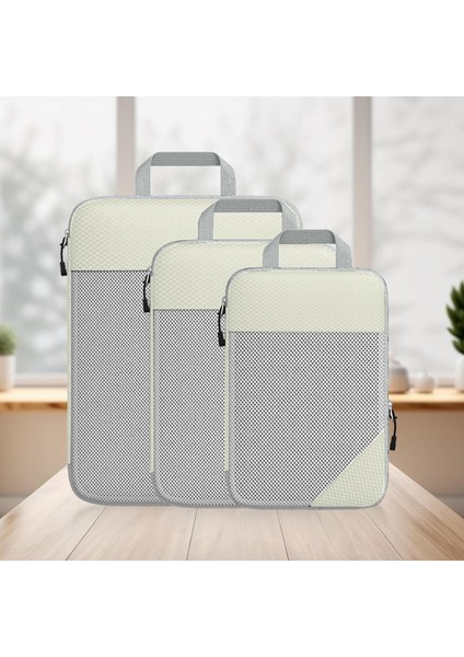 3 Adet Sıkıştırma Ambalaj Küpleri, Bagaj Ambalaj Organizatörleri Nefes Alabilen Tuvalet Çantaları Aile Tatilleri Için Seyahat Saklama Torbaları (Yurt Dışından) fiyatları