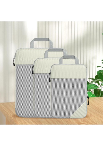 3 Adet Sıkıştırma Ambalaj Küpleri, Bagaj Ambalaj Organizatörleri Nefes Alabilen Tuvalet Çantaları Aile Tatilleri Için Seyahat Saklama Torbaları (Yurt Dışından) fırsatları