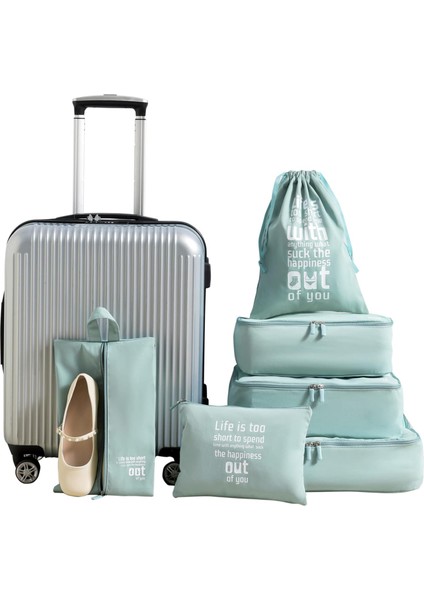 Seyahat Organizer 6 Set, Valiz Düzenleyici, Konfeksiyon Çantaları, Tatil ve Seyahat Için Bavul Organizer, Packing Cubes Seti Travel Organizer, Travel Essentials -Meyve Yeşili (Yurt Dışından)