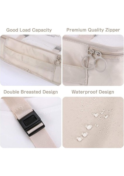 Valiz Düzenleyici Paket Çantası Seti, 12 Parça Paketleme Küpü, Bavul Düzenleyici, Seyahat Düzenleyici, Bagaj Ambalajı, Aile Seyahatleri, Evde Saklama Için (Bej) (Yurt Dışından) fırsatları