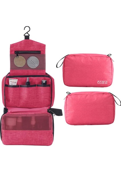 Asılı Kanca ile Taşınabilir Tuvalet Çantası Tuvalet Malzemeleri Için Seyahat Çantası Suya Dayanıklı Kozmetik Çantası Seyahat Makyaj Organizatör Kadın Kızlar Için Büyük Kapasiteli T (Yurt Dışından)