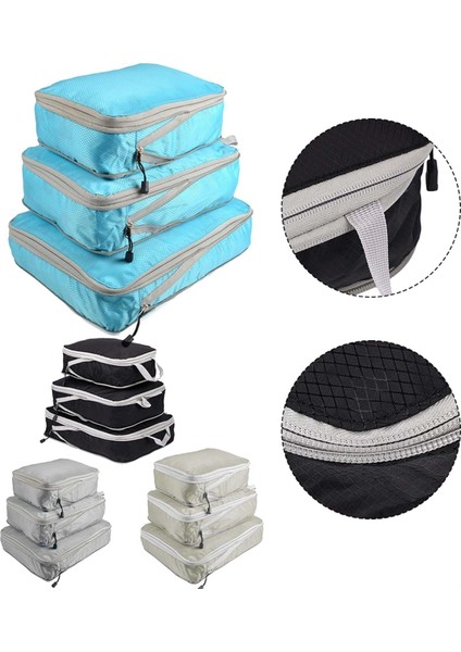 3 Parçalı Bavul Düzenleyici Seti, Verimli ve Pratik Seyahat Saklama Çantası, Seyahat Düzenleyici Çanta (Beyaz) (Yurt Dışından) fırsatları