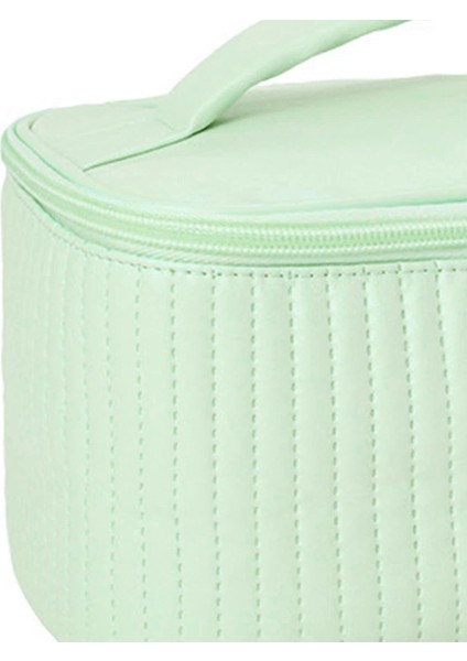 Seyahat Makyaj Çantası, Taşınabilir Makyaj Çantası, Saklama Makyaj Çantası, Pu Açık Kapaklı Kek Şekli Makyaj Çantası, Kozmetik Saklama Çantası Yumuşak Renkli(Açık Yeşil) (Yurt Dışından) modelleri