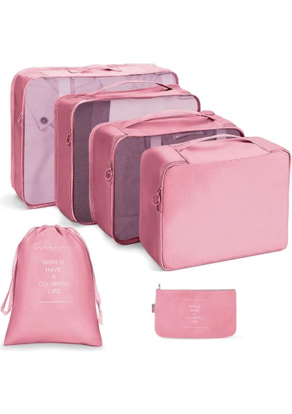 Bavul Düzenleme Seti 6 Parça, Paketleme Küpleri, Su Geçirmez Seyahat Giyim Çantaları, Seyahat Için Bavul Düzenleme Çantaları (Yurt Dışından)