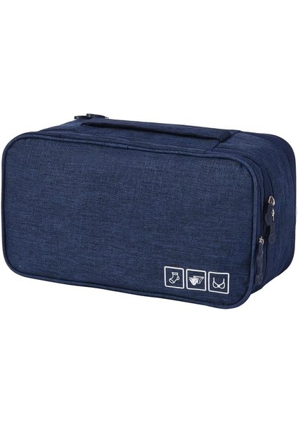 Seyahat Iç Çamaşırı Organizatörü, Seyahat Makyaj Çantası Sutyen Seyahat Çantası Seyahat Iç Çamaşırı Saklama Çantası Iç Çamaşırı Seyahat Çantası, Koyu Mavi (Yurt Dışından)